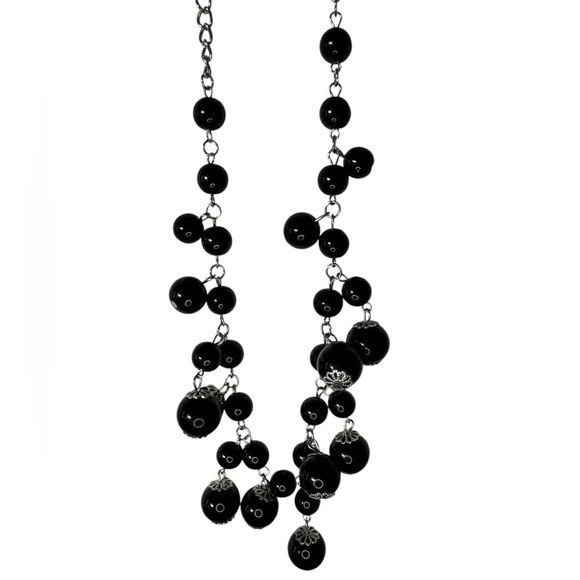 Paparazzi Always Room At The Top Black Necklace and Earrings - Picture 4 of 5